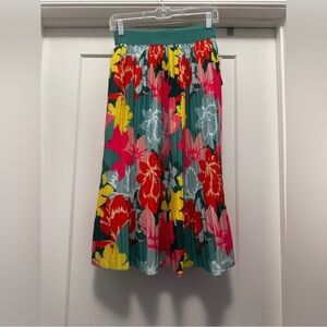 💚 NWT! METRO WEAR Pink, Green, and Yellow Floral Maxi Skirt - Size Petite Medium